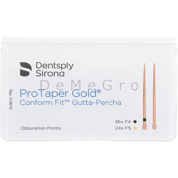 Artikel: Gutta Percha Points Comfort Fit ProTaper Gold Assortiment F4, F5
