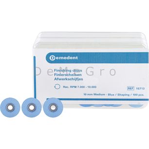 Artikel: Afwerkschijfjes 10mm Grof - Blauw