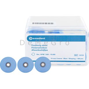 Artikel: Afwerkschijfjes 14mm Grof - Blauw