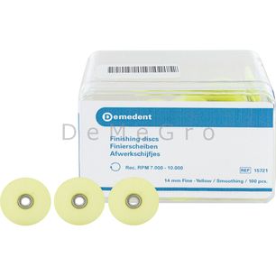 Artikel: Afwerkschijfjes 14mm Fijn - Geel
