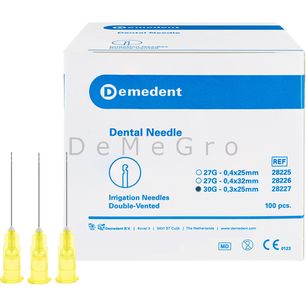 Artikel: Irrigatienaalden Dubbele Zij-Opening 30G - 0,3 x 25mm